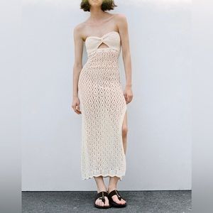 NWT ZARA Cut out Pointelle Knit Dress (Summer 2023 collection)